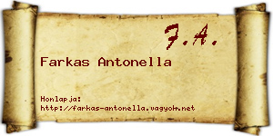 Farkas Antonella névjegykártya